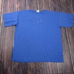 Vintage Fashion Gear Logo Shirt Mens One Size Blue Made USA Single Stitch Tee